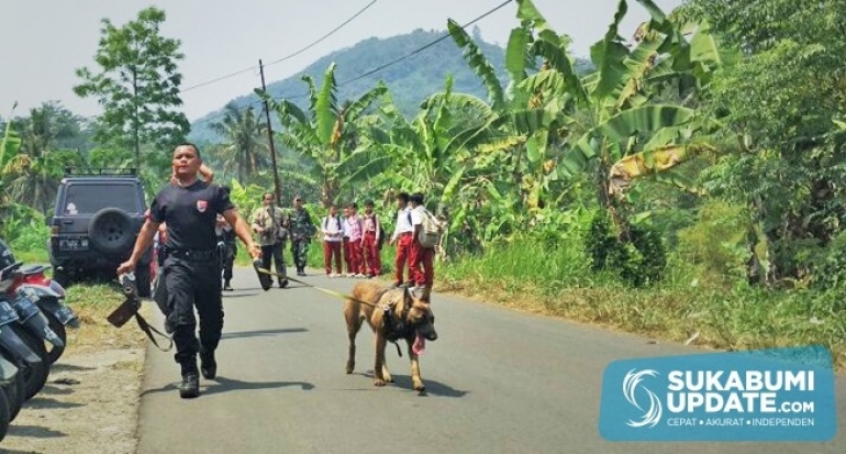 Cari Jejak Para Pelaku, Polsek Cireunghas Resor Sukabumi Terjunkan Anjing Pelacak